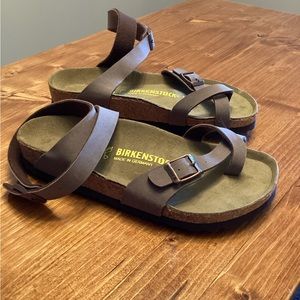 Birkenstock Brown Tan Sandals EUC